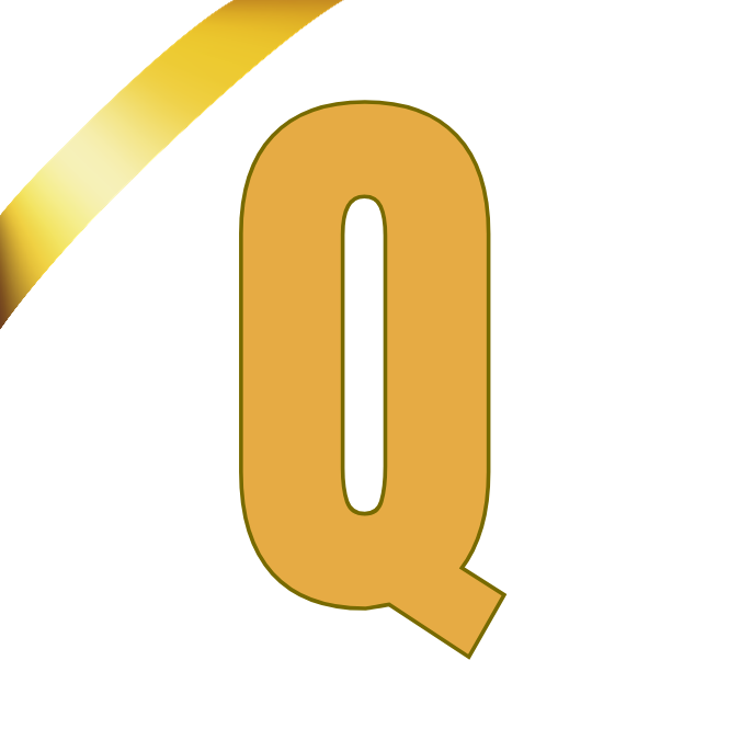 Tatuaggio o adesivo Quelton in oro - Lettera Q